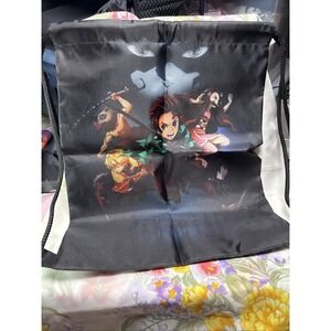 Anime Demon Slayer Drawstring Bag Napsack Sports Backpack Cinch Bag, New‎